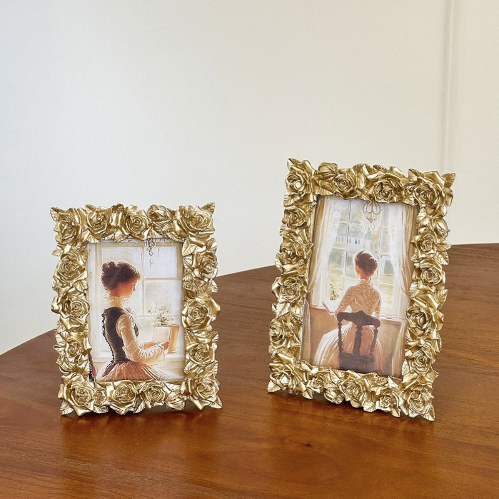 European Style Rose Edged Pict - Desk Setup Photo ulasan dan harga