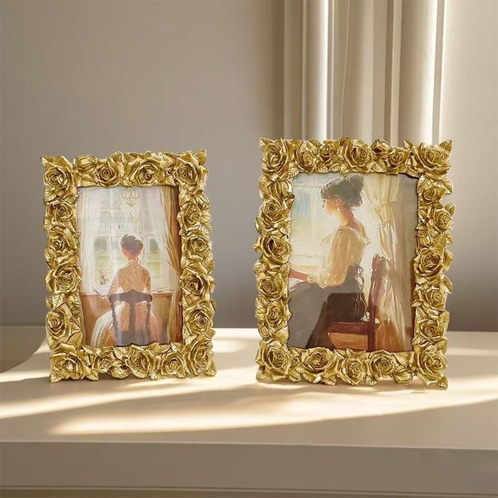 European Style Rose Edged Pict - Desk Setup Photo ulasan dan harga