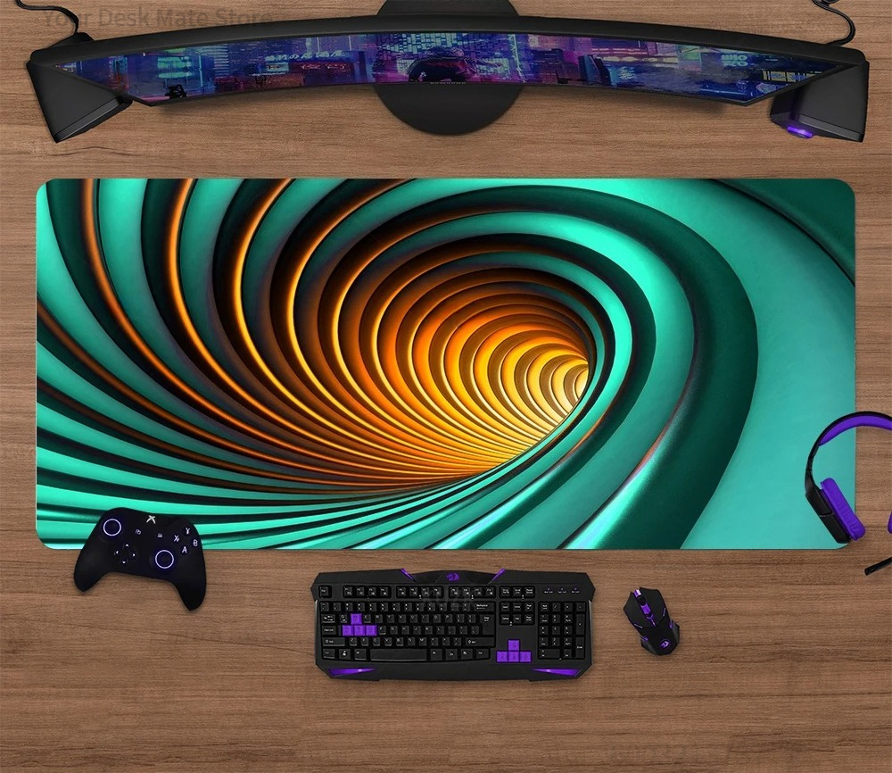 Geometric Line Gaming Desk Mat - Desk Setup Keyboard ulasan dan harga