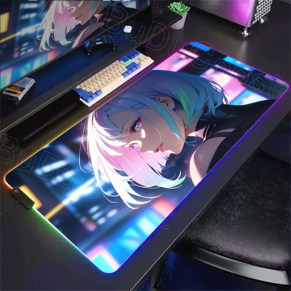 HD Anime Girl Mouse Pad RGB De - Desk Setup Rgb ulasan dan harga