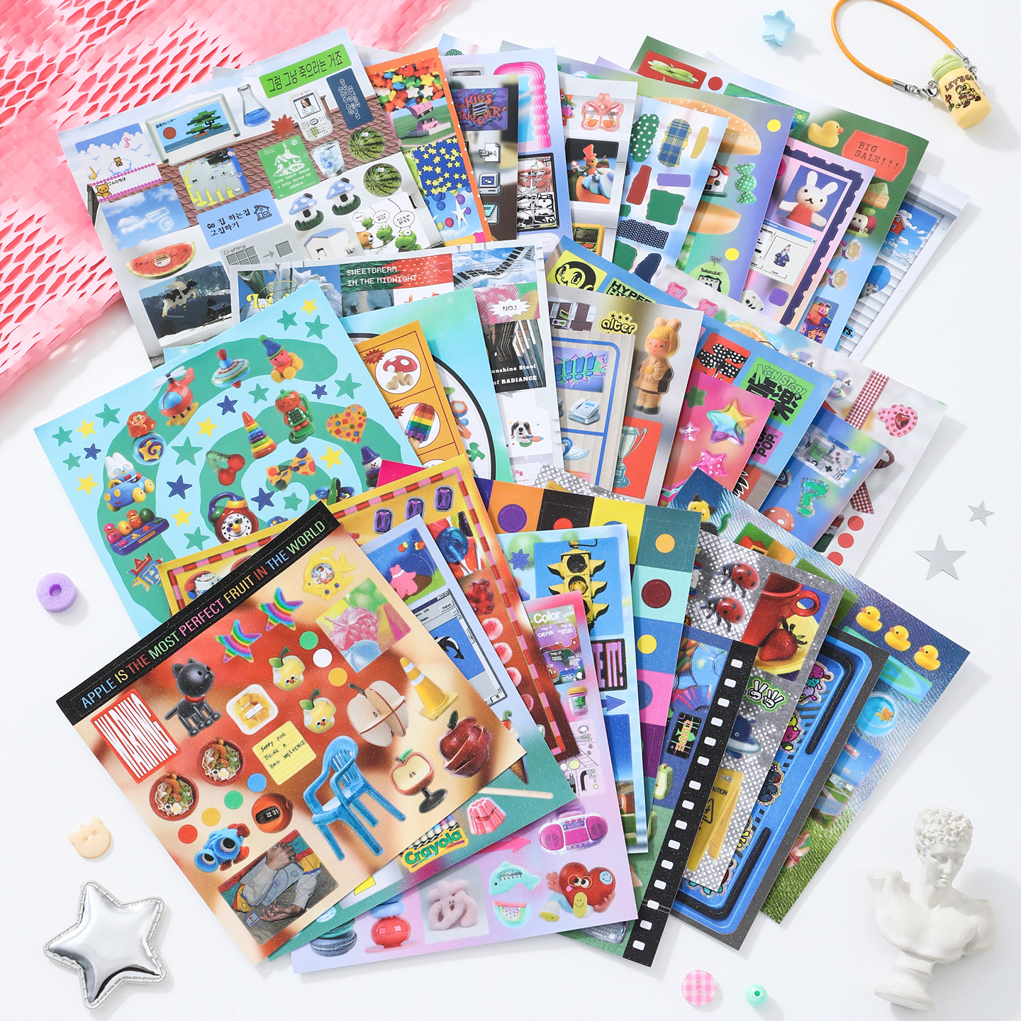 30sheets/book Sticker Book Ret - Desk Setup Photo ulasan dan harga