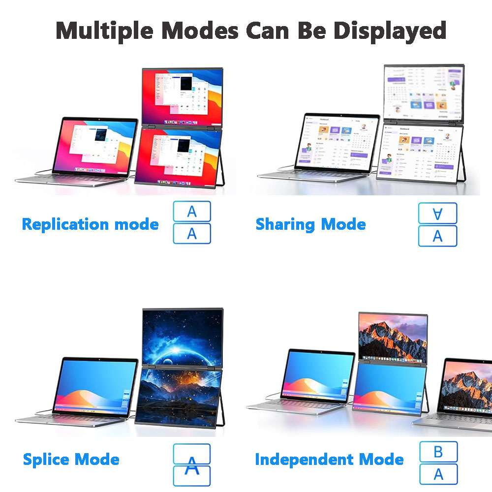 14‘’ Dual Portable Monitor Sta - Dual Monitor Desk Setup ulasan dan harga