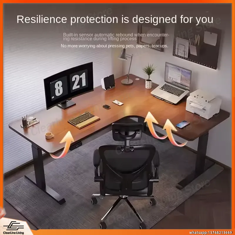 Ergonomic L Shaped Gaming Desk - Dual Monitor Desk Setup ulasan dan harga