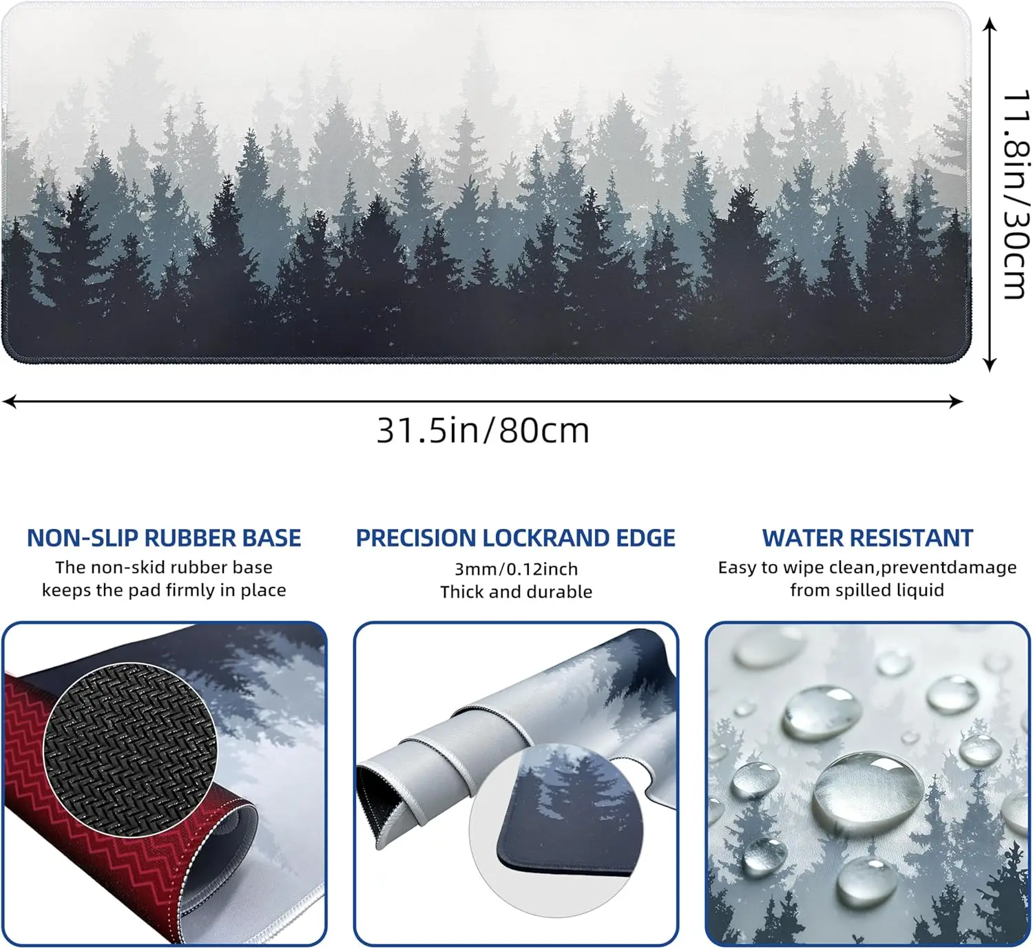Forest Pattern Gaming Mouse Pa - Rubber Mat Desk ulasan dan harga