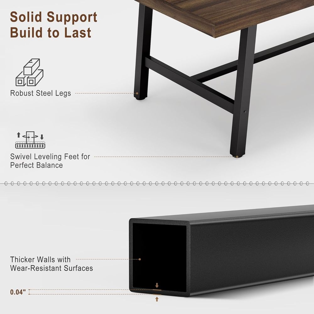 Extra Long Industrial-Style Ru - Dual Monitor Desk Setup ulasan dan harga