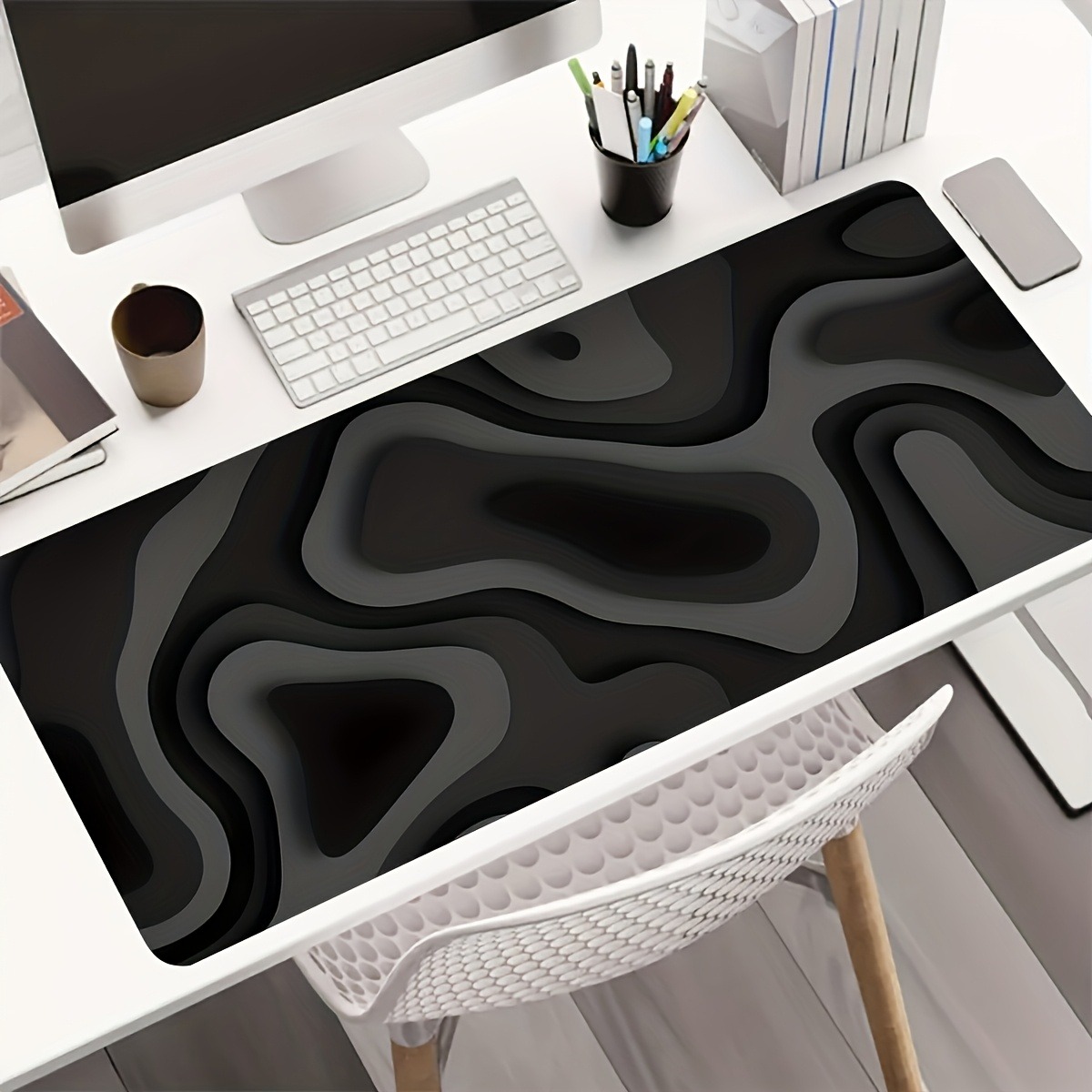 Smooth Rubber Mouse Pad Black  - Desk Setup Designer ulasan dan harga