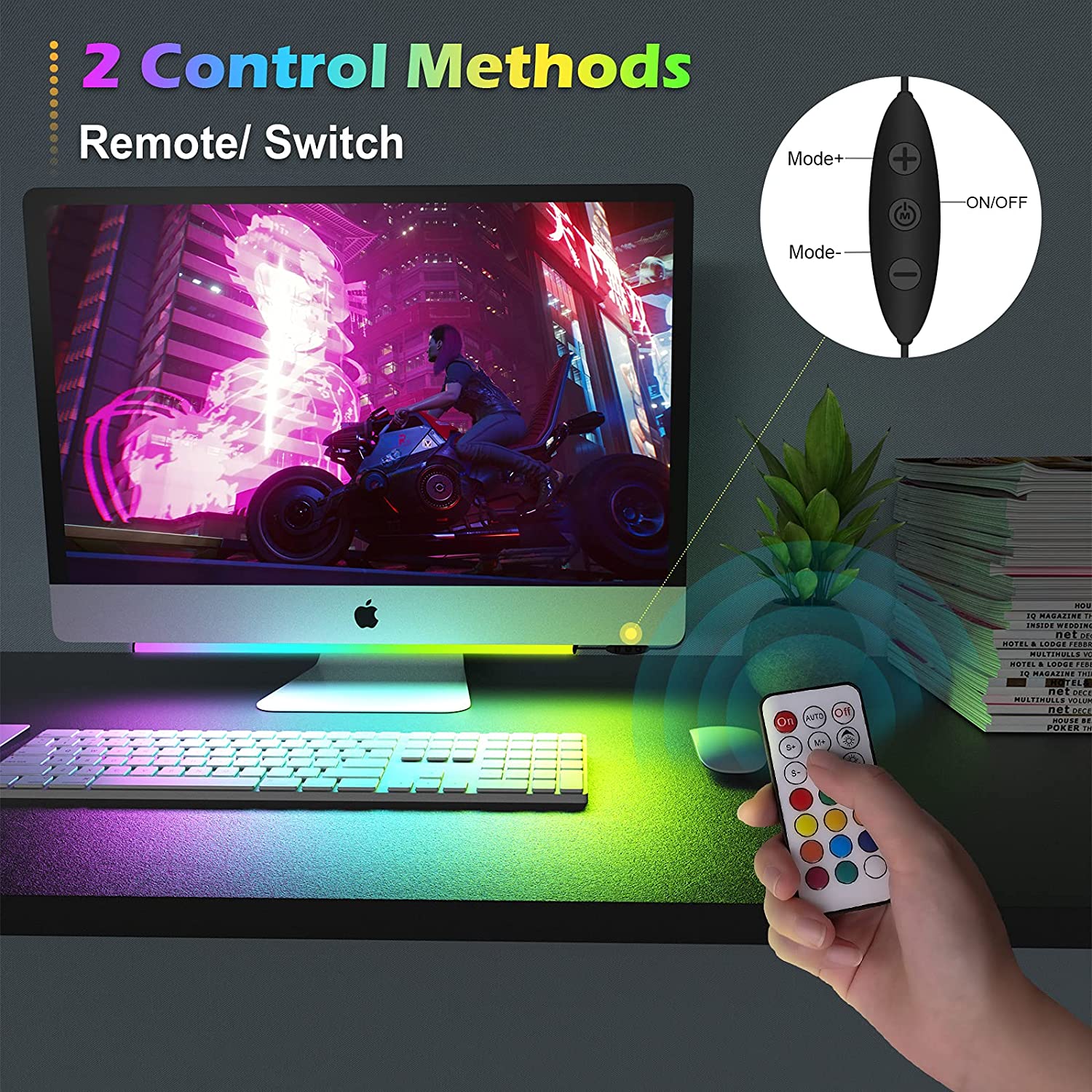 Under Monitor Light Bar RGB Dr - Desk Setup Rgb ulasan dan harga