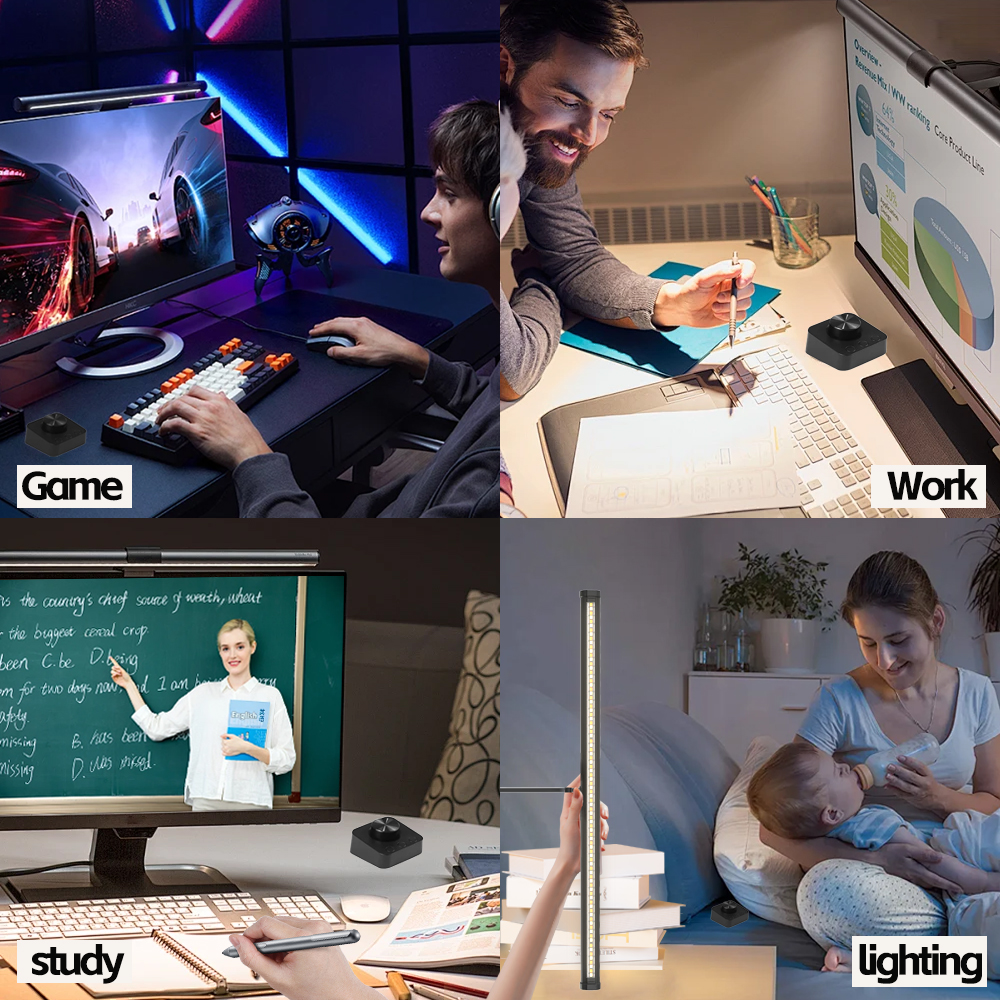 LED Eye-Care Desk Lamp Led Mon - Desk Setup Rgb ulasan dan harga
