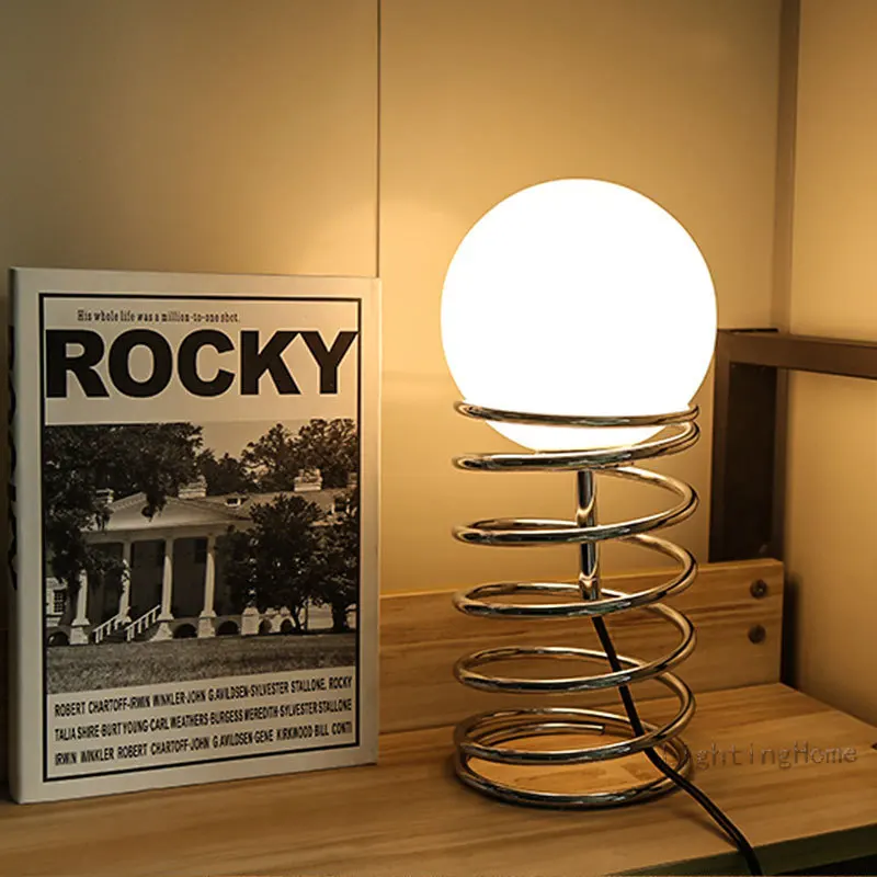 Ins Bauhaus Spring Table Lamp  - Desk Setup Vintage ulasan dan harga