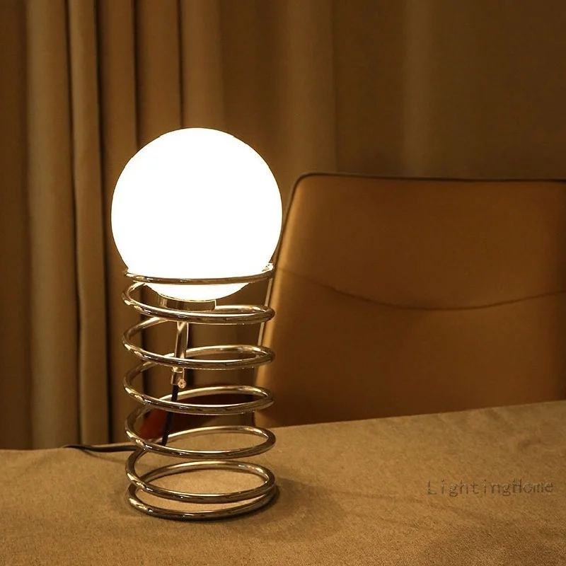 Ins Bauhaus Spring Table Lamp  - Desk Setup Vintage ulasan dan harga
